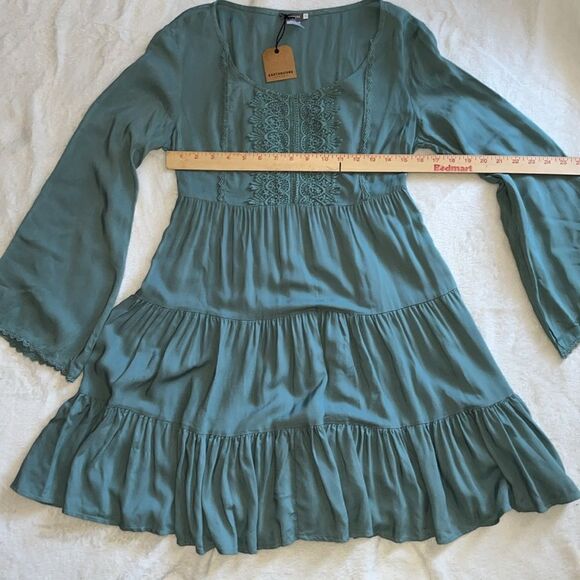 Earthbound trading co. Long sleeve midi dress. - Picture 3 of 7